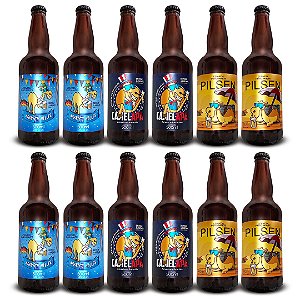 Fardo Cervejas Munich Helles + Camel APA + Pilsen / 12 Garrafas 500 ml