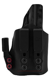 COLDRE KYDEX IWB DOUBLE OVERHOOK - INTERNO - GLOCK G17 G22 MOS | LANTERNA (SUREFIRE/ STREAMLIGHT)