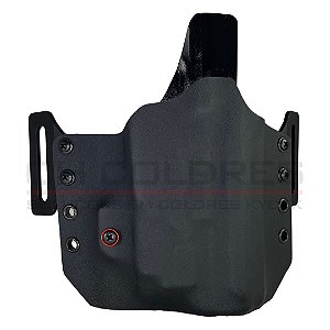 COLDRE KYDEX OWB 1R - EXTERNO - CZ P10F | LANTERNA (OLIGHT MODELOS BALDR)