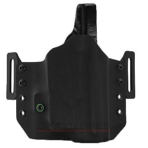 COLDRE KYDEX OWB 1R - EXTERNO – TAURUS TS9 | LANTERNA (SUREFIRE/ STREAMLIGHT)