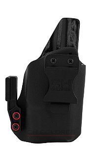 COLDRE KYDEX IWB WING- INTERNO – GLOCK G19 G19X G23 G25 G45 MOS | LANTERNA (OLIGHT MODELOS BALDR)