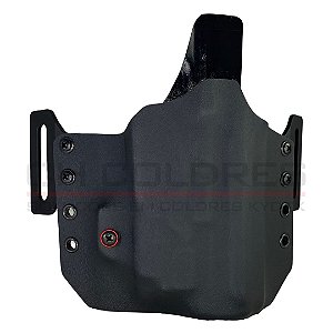 COLDRE KYDEX OWB 1R - EXTERNO – GLOCK G17 G22 MOS | LANTERNA (OLIGHT MODELOS BALDR)