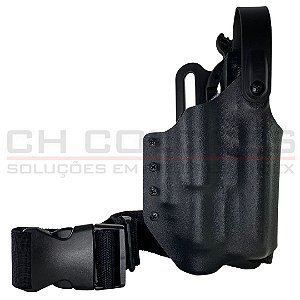 COLDRE KYDEX OWB 2R - EXTERNO – GLOCK G17 G22 MOS | LANTERNA (OLIGHT MODELOS BALDR)