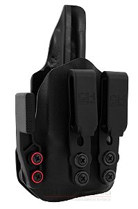 COLDRE KYDEX IWB DOUBLE OVERHOOK - INTERNO – CZ P10C | LANTERNA (OLIGHT MODELOS PL)