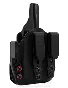 COLDRE KYDEX IWB DOUBLE OVERHOOK - INTERNO – CZ P10C | LANTERNA (OLIGHT MODELOS BALDR)