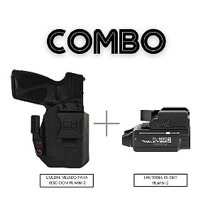 COMBO - COLDRE KYDEX IWB WING PARA TAURUS G3C + LANTERNA PL MINI 2