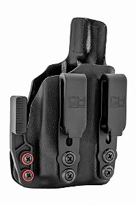 COLDRE KYDEX IWB DOUBLE OVERHOOK - INTERNO - TAURUS TH9C – TH40C - 838C | LANTERNA (OLIGHT COMPACTA)