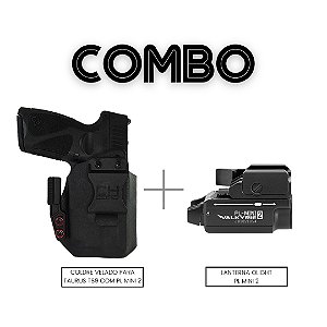 COMBO - COLDRE KYDEX IWB WING PARA TAURUS TS9 + LANTERNA PL MINI 2