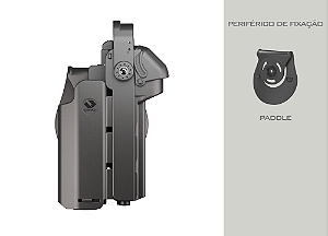 NOVO COLDRE OWB - ORPAZ T40X PRO - GLOCK G17 G22 G22MOS | LANTERNA ROBUSTA