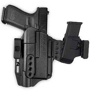 COLDRE INTERNO SIDECAR - LINKED IWB 3.0 - GLOCK G19 / G23 / G25 / G45 / G17 / G22 + LANTERNA X300 - BRAVO CONCEALMENT