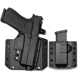 COLDRE + PORTA CARREGADOR EXTERNO – OWB BCA 3.0 – GLOCK G43 / G43X - SEM TRILHO - BRAVO CONCEALMENT