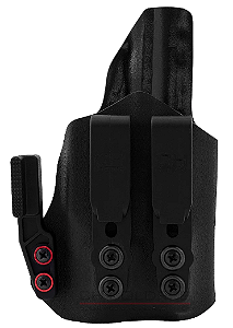 COLDRE KYDEX IWB DOUBLE OVERHOOK - INTERNO – GLOCK G17 G22 | LANTERNA TRUSTFIRE GM35