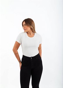 T Shirt Gola Redonda Lisa OFF WHITE