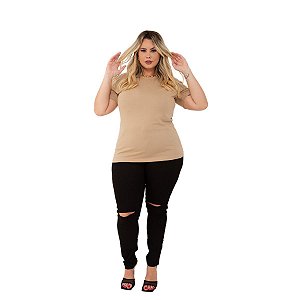 Camiseta Feminina Blusa T-shirt Gola Redonda 100% Algodão