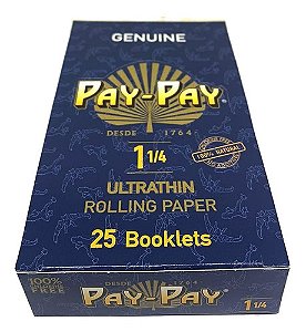 SEDA PAY PAY AZUL FOLHA BRANCA PEQUENA DISPLAY COM 25 LIVRETOS