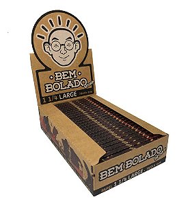 Caixa Seda Bem Bolado Brown Large 1 1/4 Mini Size COM 25 livretos