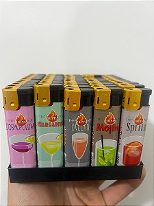 ISQUEIRO MAÇARICO COM 50 MODELO DRINK