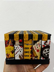 ISQUEIRO MAÇARICO COM 50 MODELO POKER