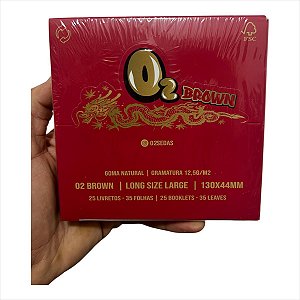 SEDA O2 BROWN LONGA DISPLAY COM 25 LIVRETOS DE 35 FOLHAS