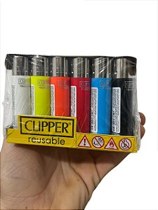 ISQUEIRO CLIPPER  COR LISA BANDEJA COM 24 UNIDADES