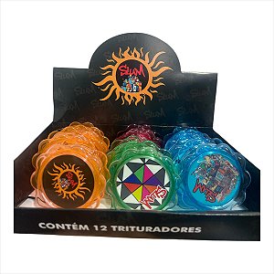 TRITURADOR DE ACRILICO GRANDE   SLUM DISPLAY COM 12 UNIDADES - CORES VARIADAS