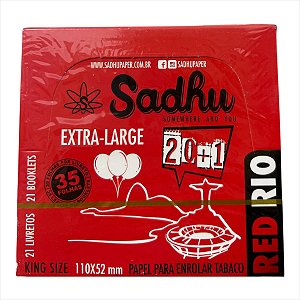 SEDA SADHU RED VERMELHA LARGA DISPLAY COM 21 LIVRETOS