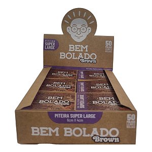 PITEIRA BEM BOLADO BROWN SUPER LARGUE DISPLAY COM 24 UNIDADES DE 50 FOLHAS