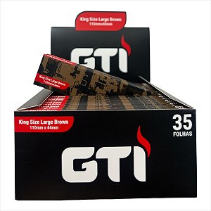 SEDA GTI BROWN GRANDE KING SIZE DISPLAY COM 50 UNIDADES DE 35 FOLHAS CADA