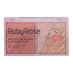 Paleta de Blush e Iluminador - Ruby Rose