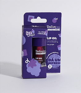 Lip Oil Plump Efeito Volume Ice Grape - Dailus feat. Mentos