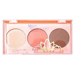Paleta Trio Blush&Contorno&Iluminador - Miss Lary
