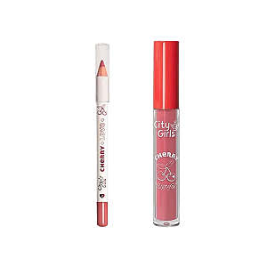 Kit Labial Lápis + Batom Líquido - 02 - City Girls