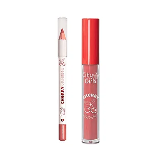 Kit Labial Lápis + Batom Líquido - 03 - City Girls