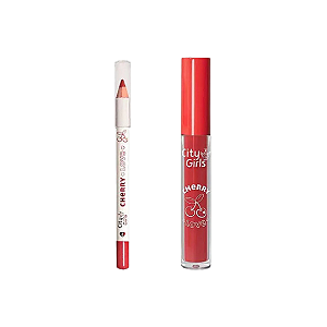 Kit Labial Lápis + Batom Líquido - 06 - City Girls