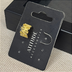 Mini Argola Rendada Cor: Dourada
