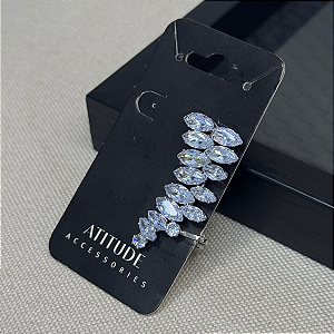 Maxi Piercing Fake com Pedrarias Cor: Prata