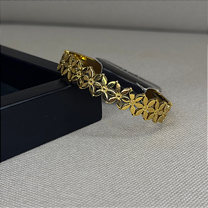 Bracelete Flores AC Cor: Dourado
