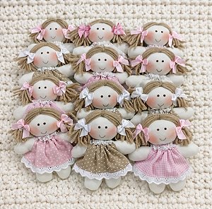 12 Mini Bonecas Chaveiro