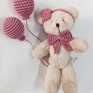Kit Ursinha de Pano com Crochê e Amigurimi