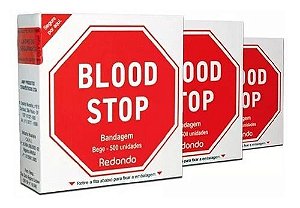 Bandagem Curativo Redondo Bege C/500 - Blood Stop