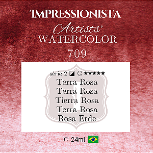 Impressionista Artists' Watercolor 24ml: 709 - Terra Rosa:  Série 2 - Aquarela Artesanal