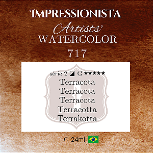 Impressionista Artists' Watercolor 24ml: 717 - Terracota:  Série 2 - Aquarela Artesanal