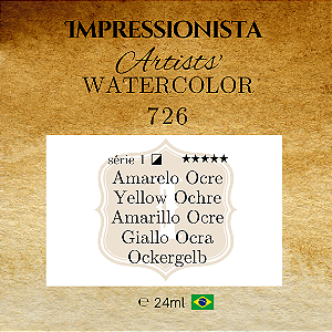 Impressionista Artists' Watercolor 24ml: 726 - Amarelo Ocre:  Série 1 - Aquarela Artesanal