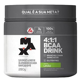 BCAA 4:1:1 Drink 280G - Max Titanium - Limão