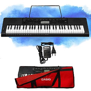 Kit Teclado Musical Casio CTK-3500 5/8 61 Teclas Com Capa Vermelha