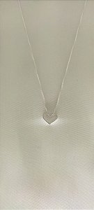 Colar Prata Coração Vazado