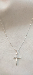 Colar Cruz com Zircônia