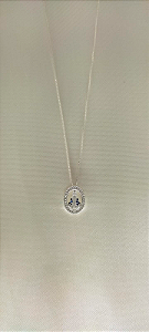 Colar Prata N. S. Aparecida Zircônia