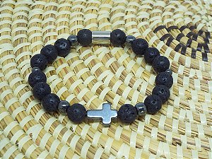Pulseira - Cruz Hematita