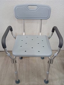 Banco Para Banho Com Encosto E Apoio Para Braço
